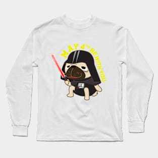 Pug Vader never out! Long Sleeve T-Shirt